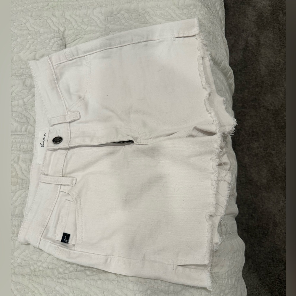 White jean shorts